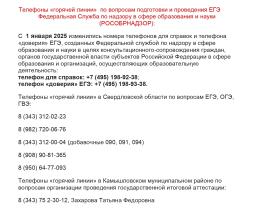 Телефоны горячей линии